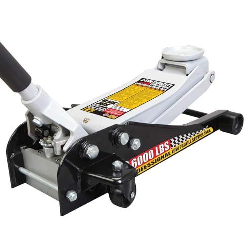 Hydraulic Low Profile Steel Racing Floor Jack, 3 Ton Capacity E136