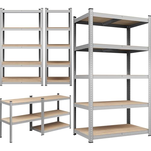 5-Tier Adjustable Metal Shelving Unit for Garage, Pantry, and Warehouse M7734