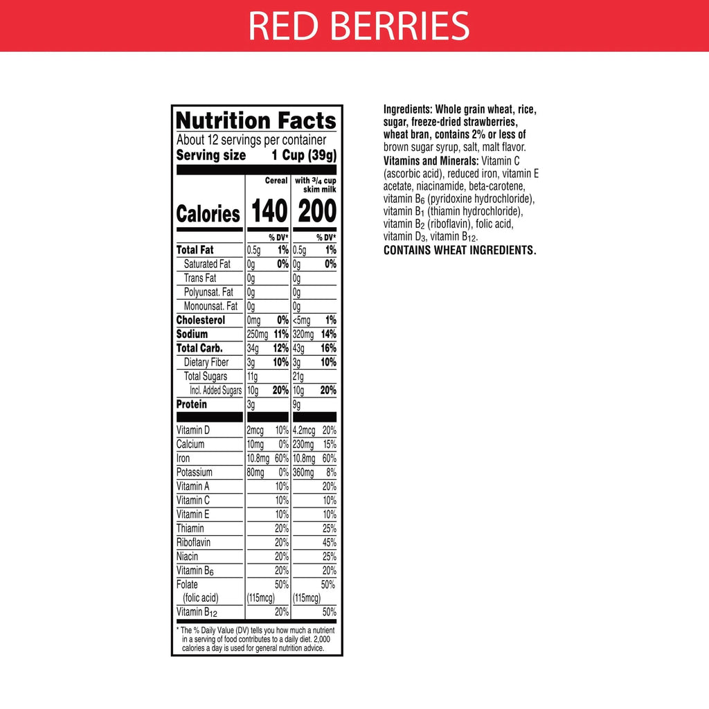 Red Berries Cold Breakfast Cereal, Pack of 3 A2645