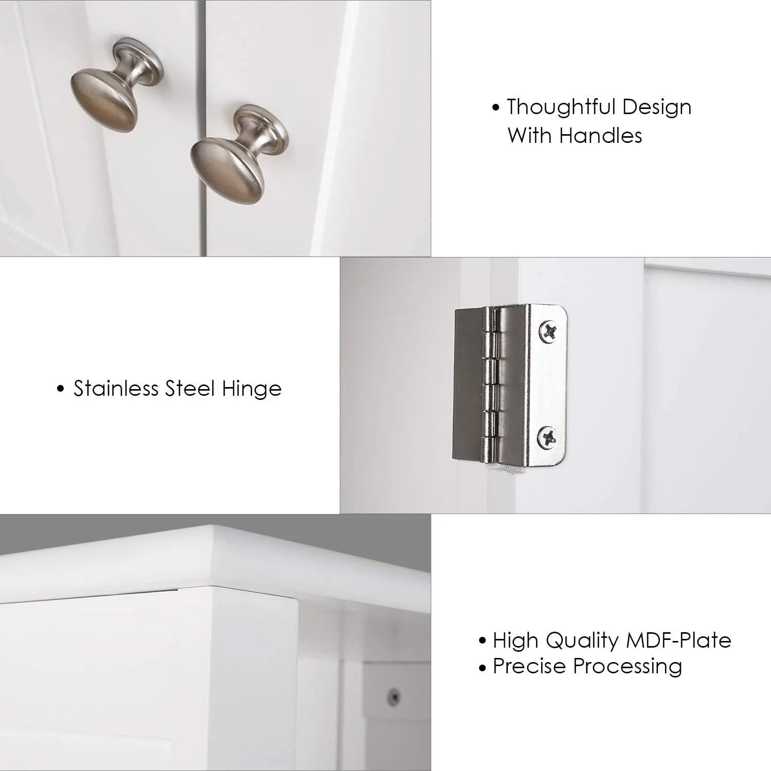Bathroom Storage Cabinet with 2 Doors, White K962