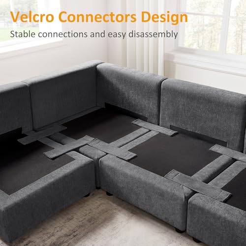 Modular Sectional Sofa with Ottoman for Small Apartments G42700