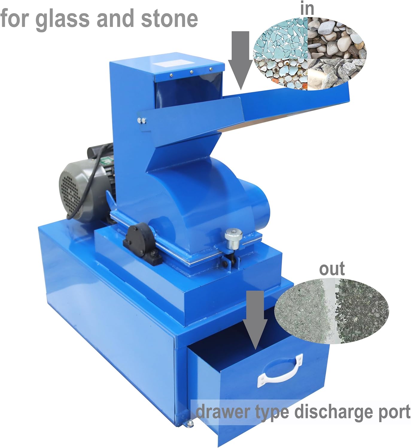 Hammer Crusher for Glass Stone Rock Milling, 220V 3KW C89960