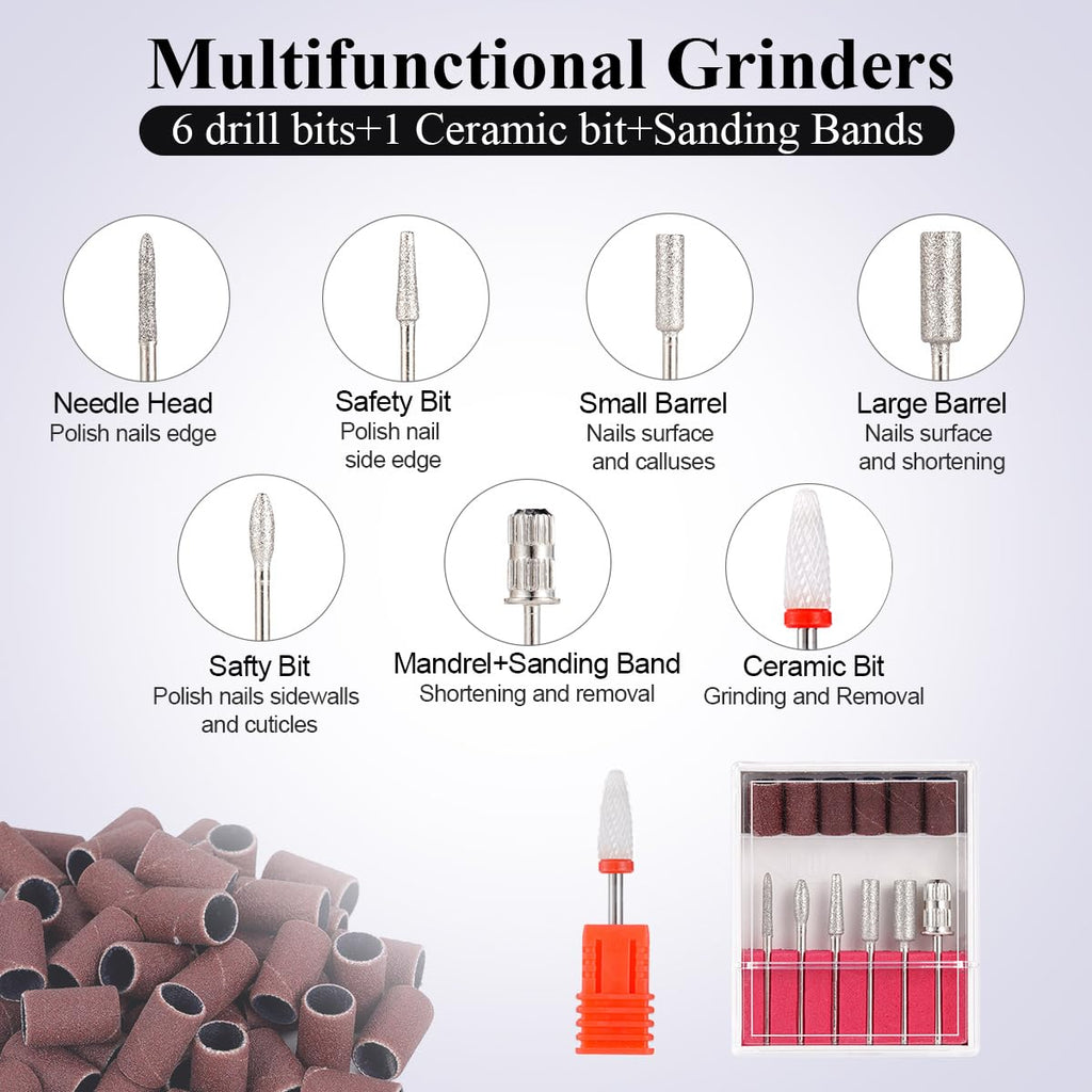 Nail Drill Machine, Portable Rechargeable for Acrylic Nails N9038
