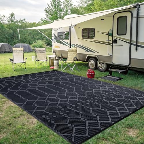 Waterproof Outdoor Rug 5x8 ft, Reversible Plastic Straw Patio Mat Z2613