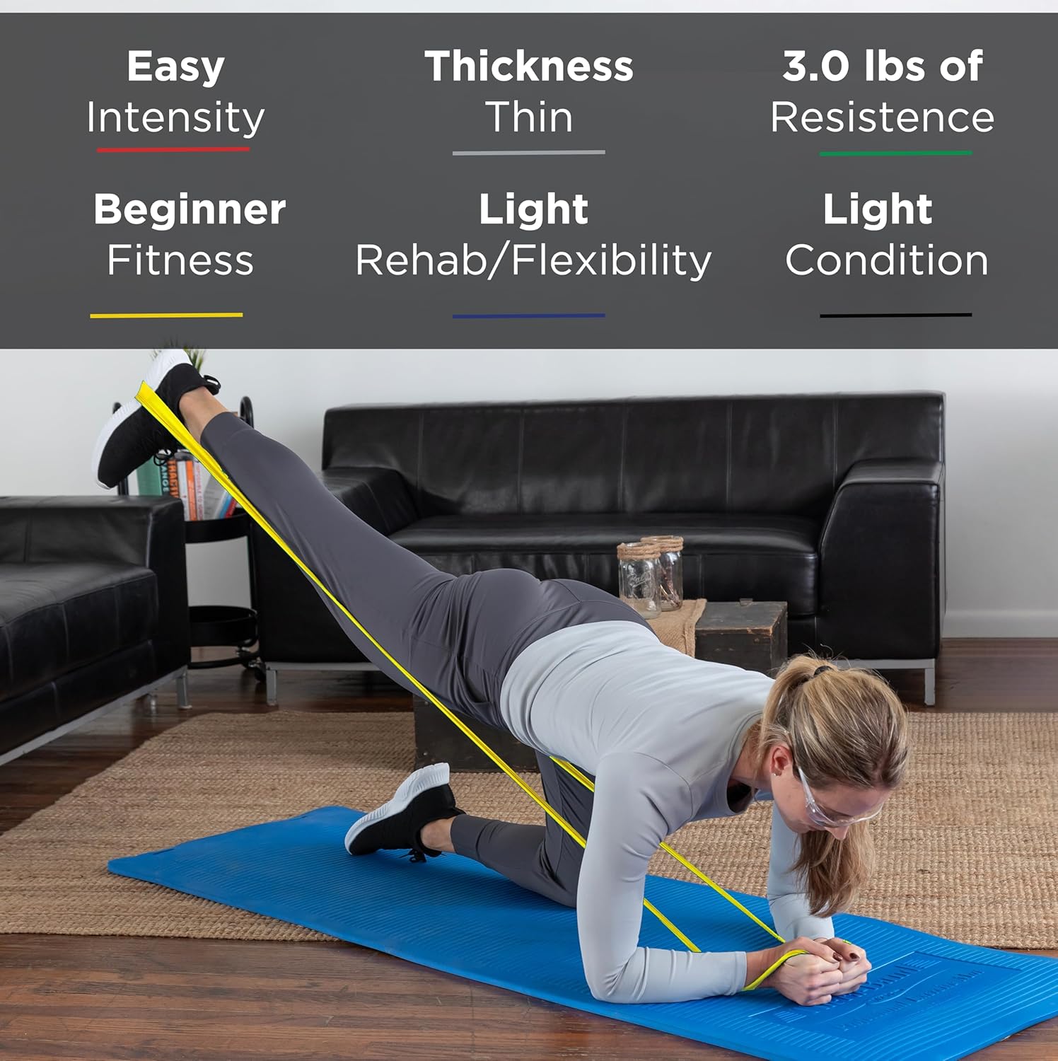 Resistance Bands Set, Non-Latex Elastic Bands for Strength Training and Physical Therapy E308258
