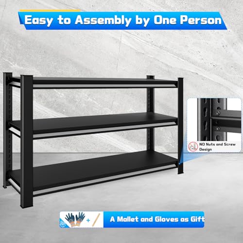 3-Tier Garage Shelving Unit, 48" W x 18" D x 39" H, 1650 lbs Capacity Q379974
