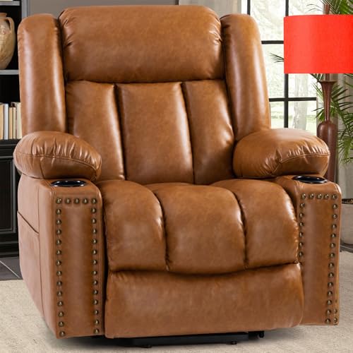 Power Lift Recliner Chair for Elderly with Heat and Massage, Adjustable Positions, Dark Brown P618617