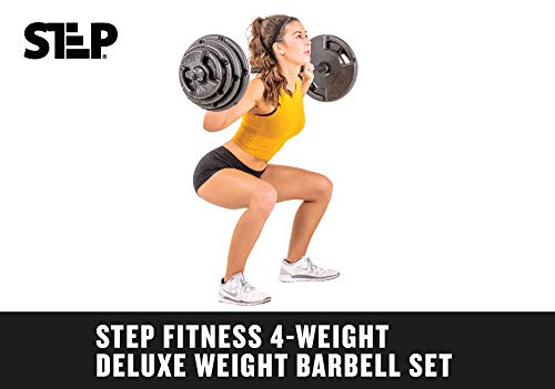 4-Weight Deluxe Barbell Set with Bar L21091
