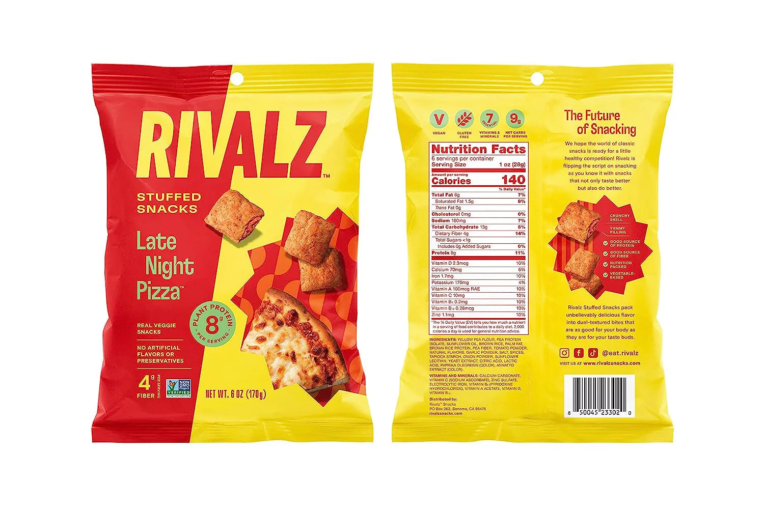 Pizza Stuffed Snacks - Veggie Snack Bites - Vegan, Gluten Free, Non-GMO Z23174