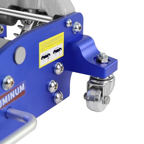 Heavy Duty Hydraulic Floor Jack, Low Profile Steel Racing Jack, 2 Ton Capacity, Blue H1350