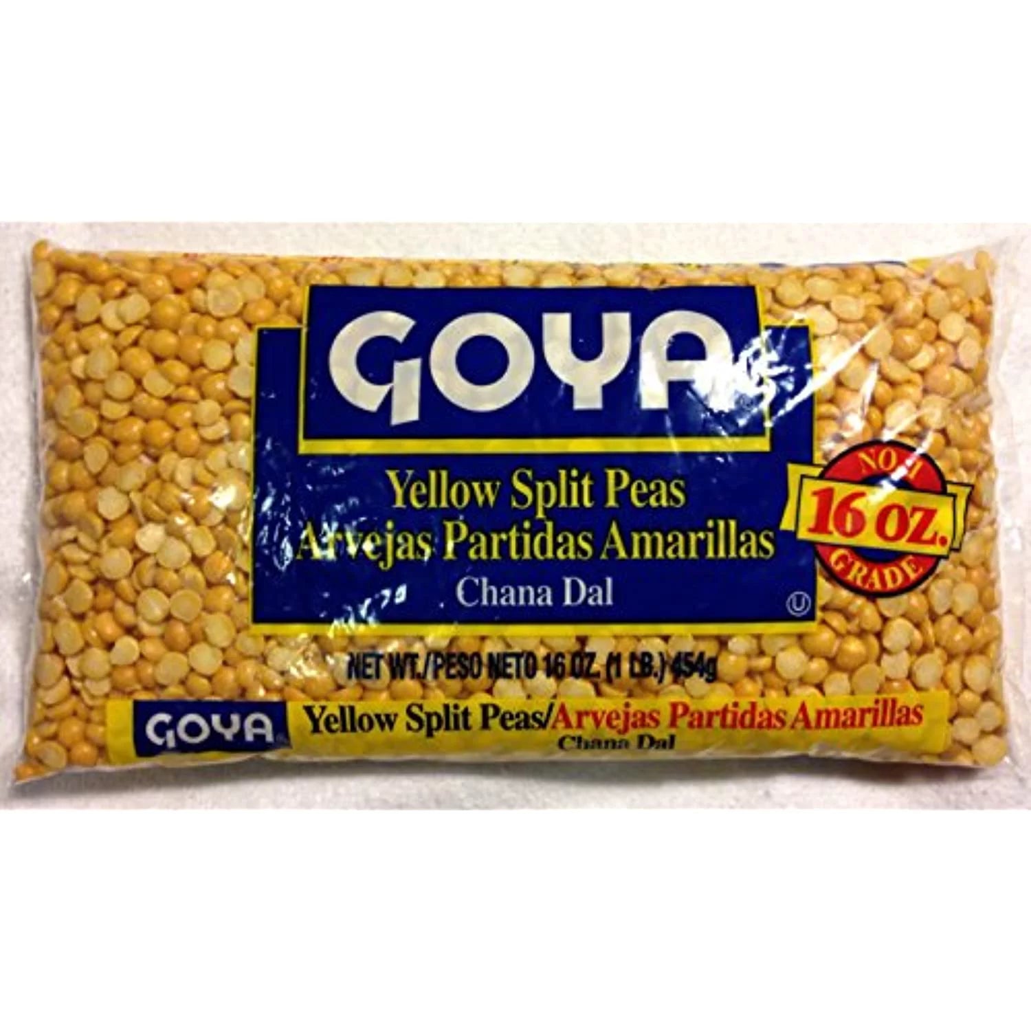 Dried Yellow Split Peas - Four 1 Lb Bags - Soup, Salads, Dip Z96584