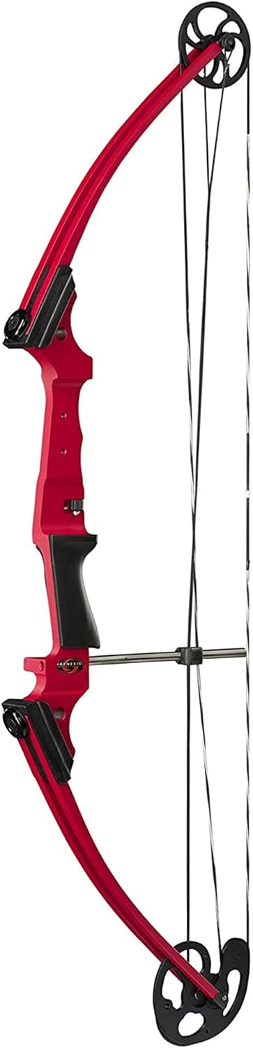Compound Bow with Adjustable Draw Length and Weight, Right-Handed, Red C465397