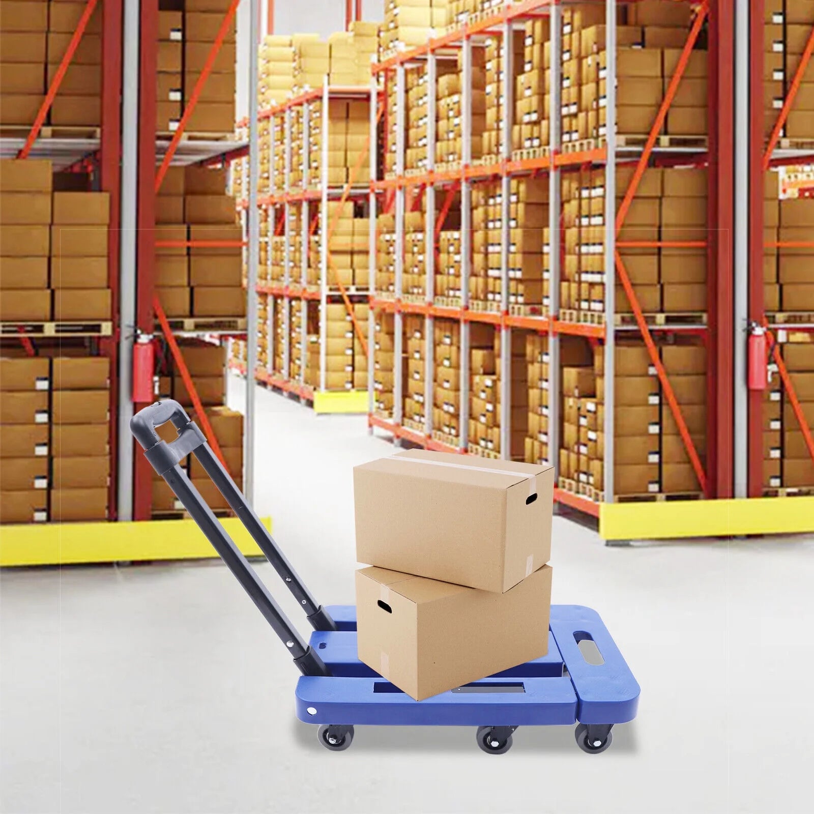 Folding Dolly Trolley with 6 Wheels R649