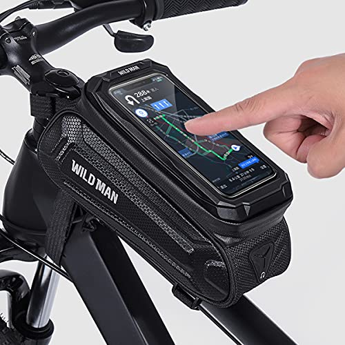 Waterproof Bicycle Front Frame Bag with Touch Screen Phone Holder A3953
