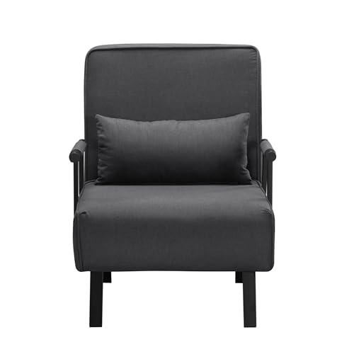 Sleeper Sofa Bed with Side Pocket, Convertible Futon Couch for Living Room X8857
