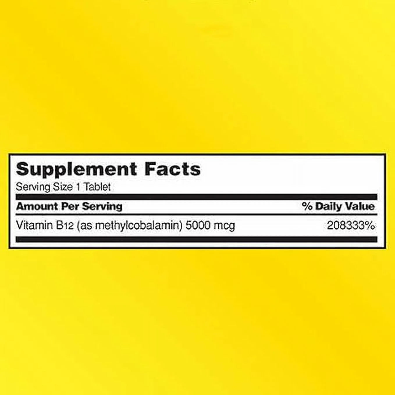 Vitamin B12 5000 mcg Tablets, Cherry Flavored, 300 Count G712