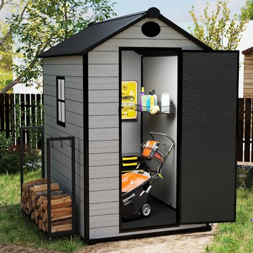 Resin Outdoor Storage Shed with Floor and Lockable Door G844