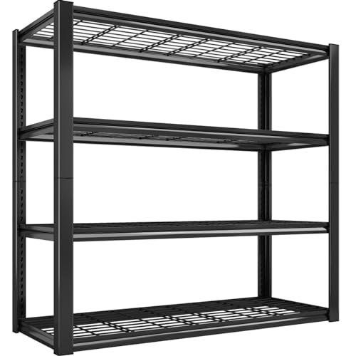 40" W Garage Shelving 2240 LBS Storage Shelves Adjustable Metal Heavy Duty 4 Tier R5651