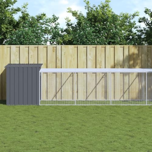 Galvanized Steel Chicken Cage with Extended Run and Protective Roof S804