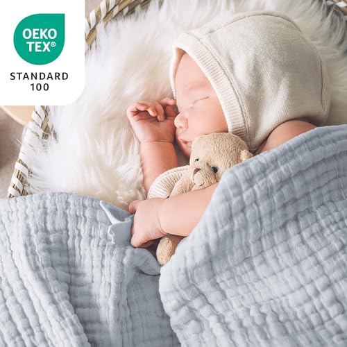 6 Layer Cotton Muslin Blanket King Size Sage Green P272945