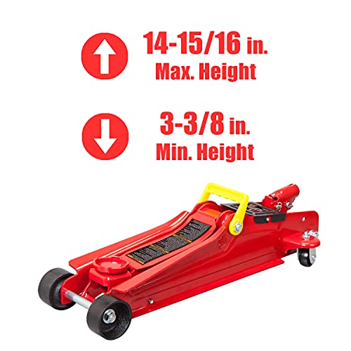 Hydraulic Trolley Floor Jack with Storage Case, 1.5 Ton Capacity G957043