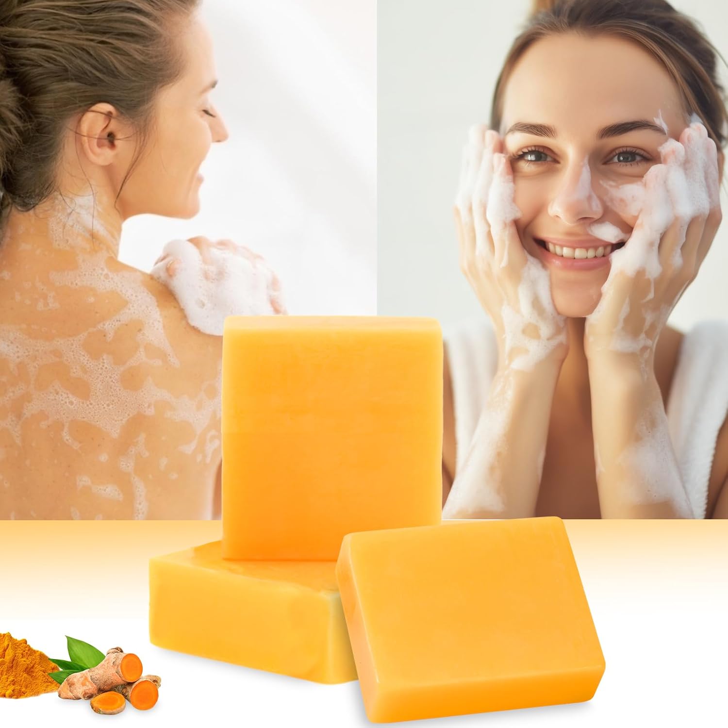 Turmeric Soap Bar for Face and Body with Vitamin C and E Q17342