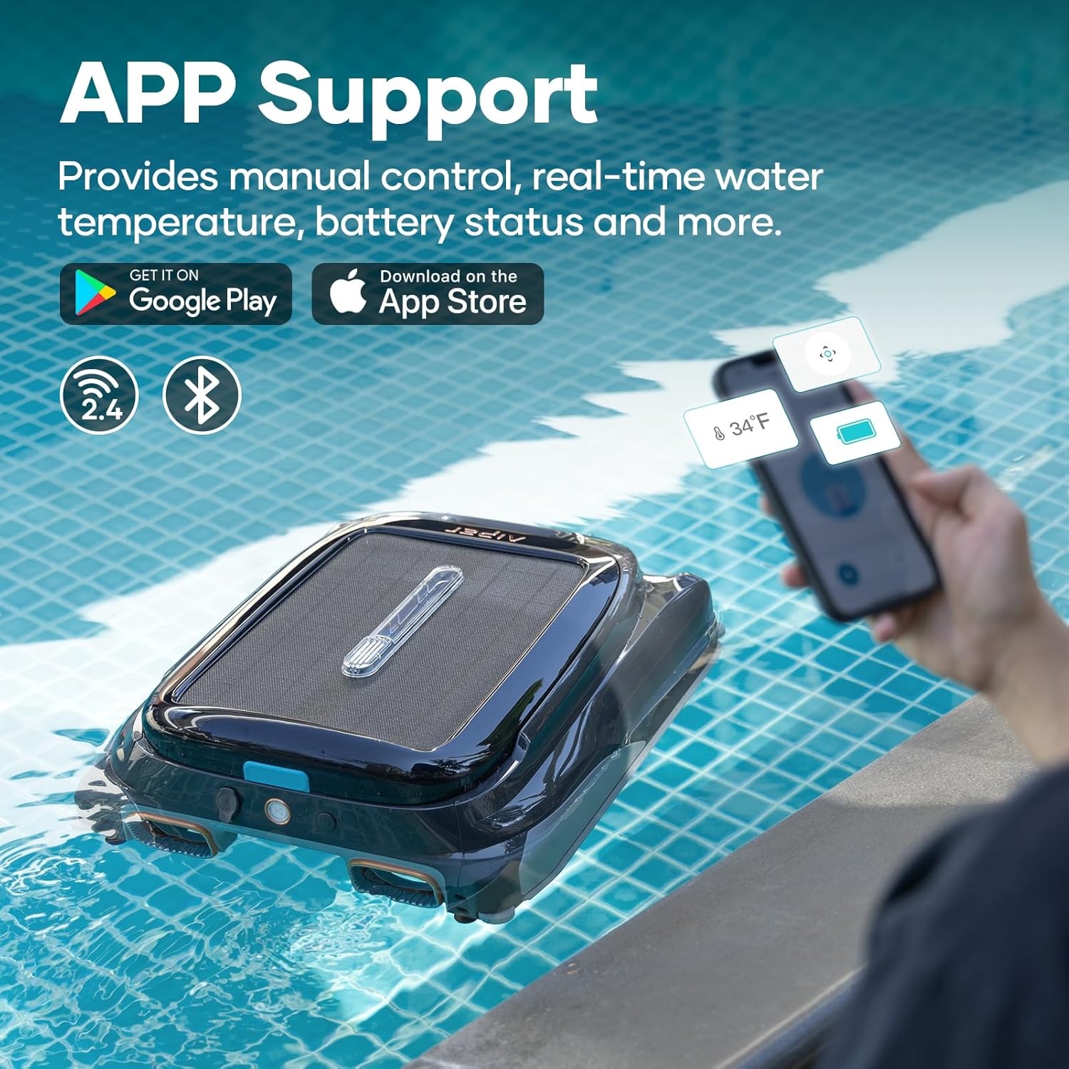 Robotic Pool Cleaner with Pool Skimmer C549
