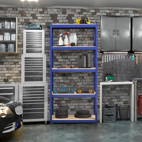 5-Tier Adjustable Metal Shelving Unit for Garage, Pantry, and Warehouse M7734