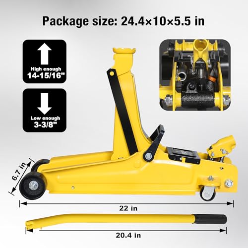 2.5 Ton Trolley Jack with Carrying Case Hydraulic Low Profile Floor Jack for Cars C877326