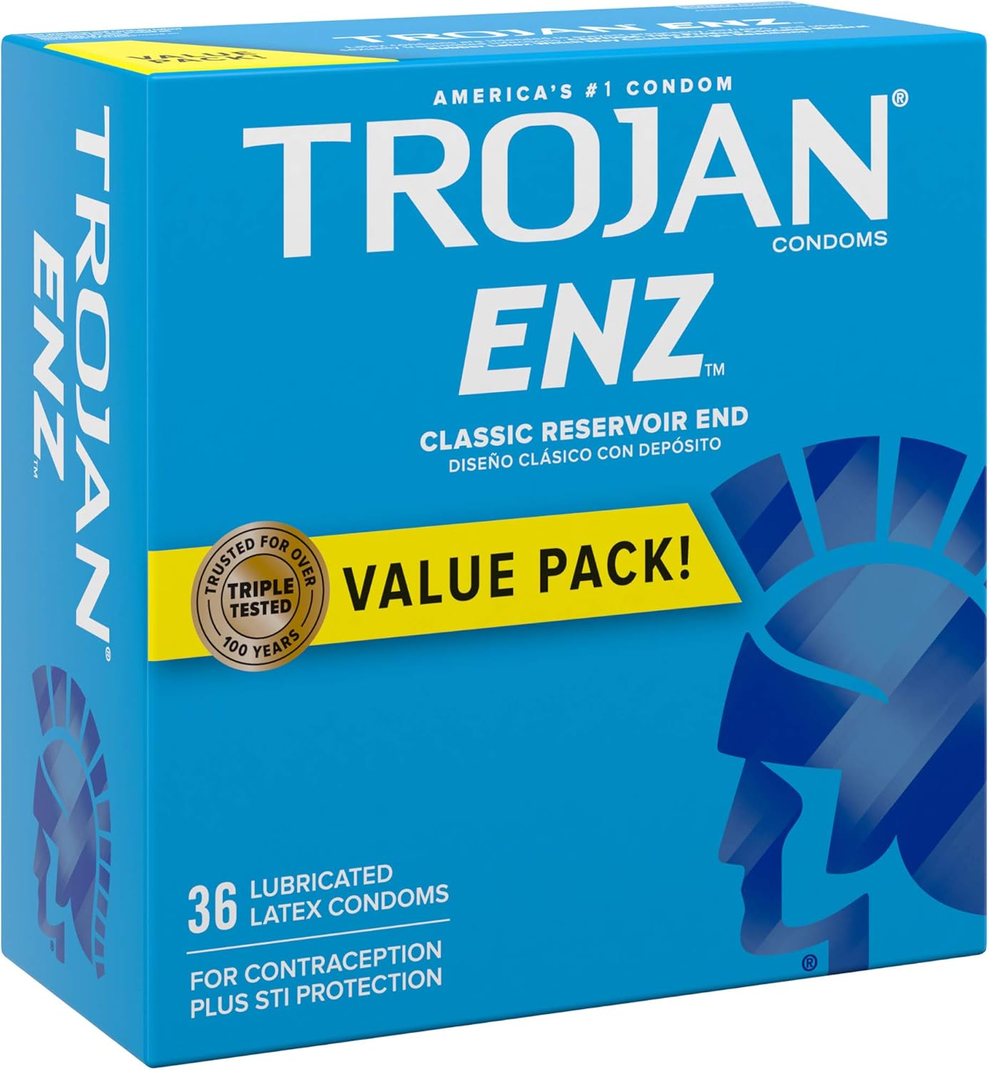 Lubricated Latex Condoms for Contraception and STI Protection, 36 Count X3196