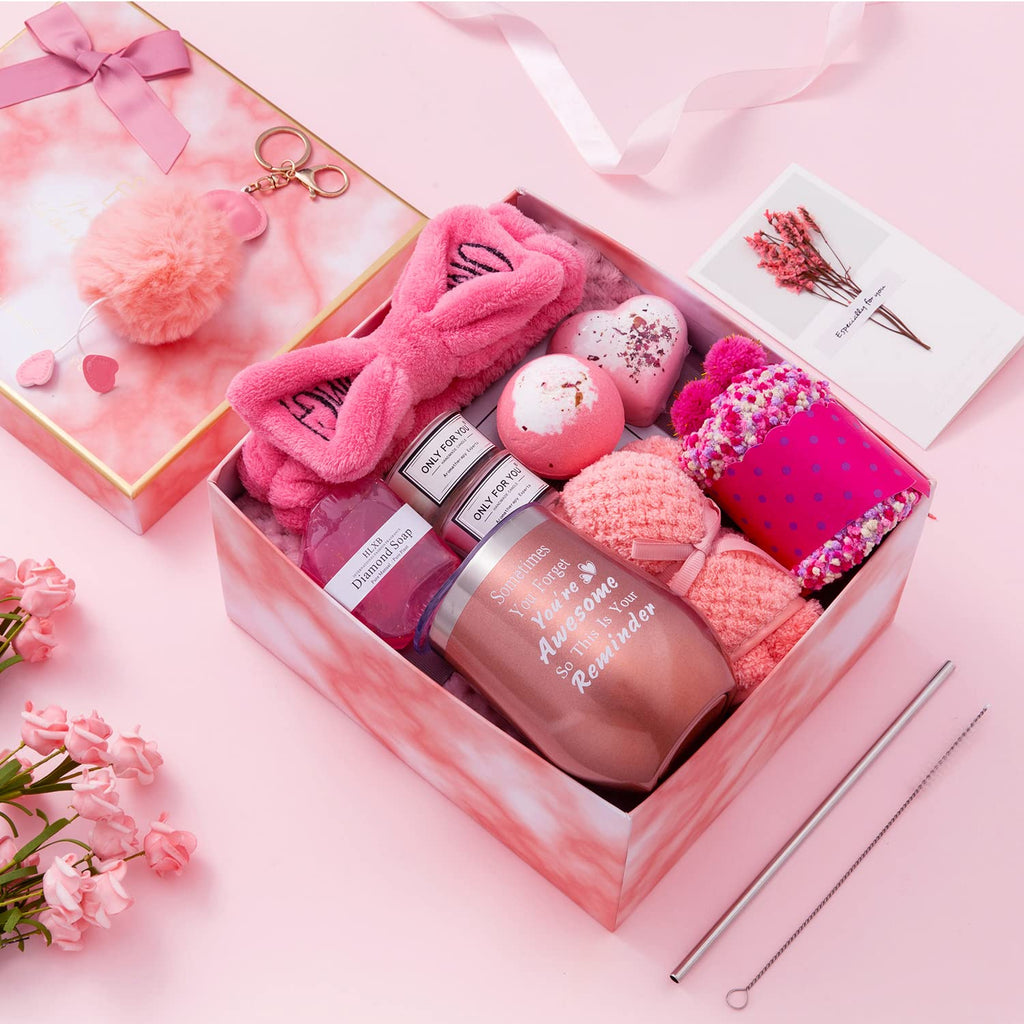 Pink Gift Box for Women Self Care Care Package D353