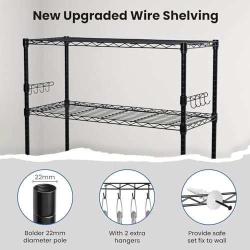 Heavy Duty 6-Tier Storage Shelves with Wheels, Adjustable Metal Wire Rack E412