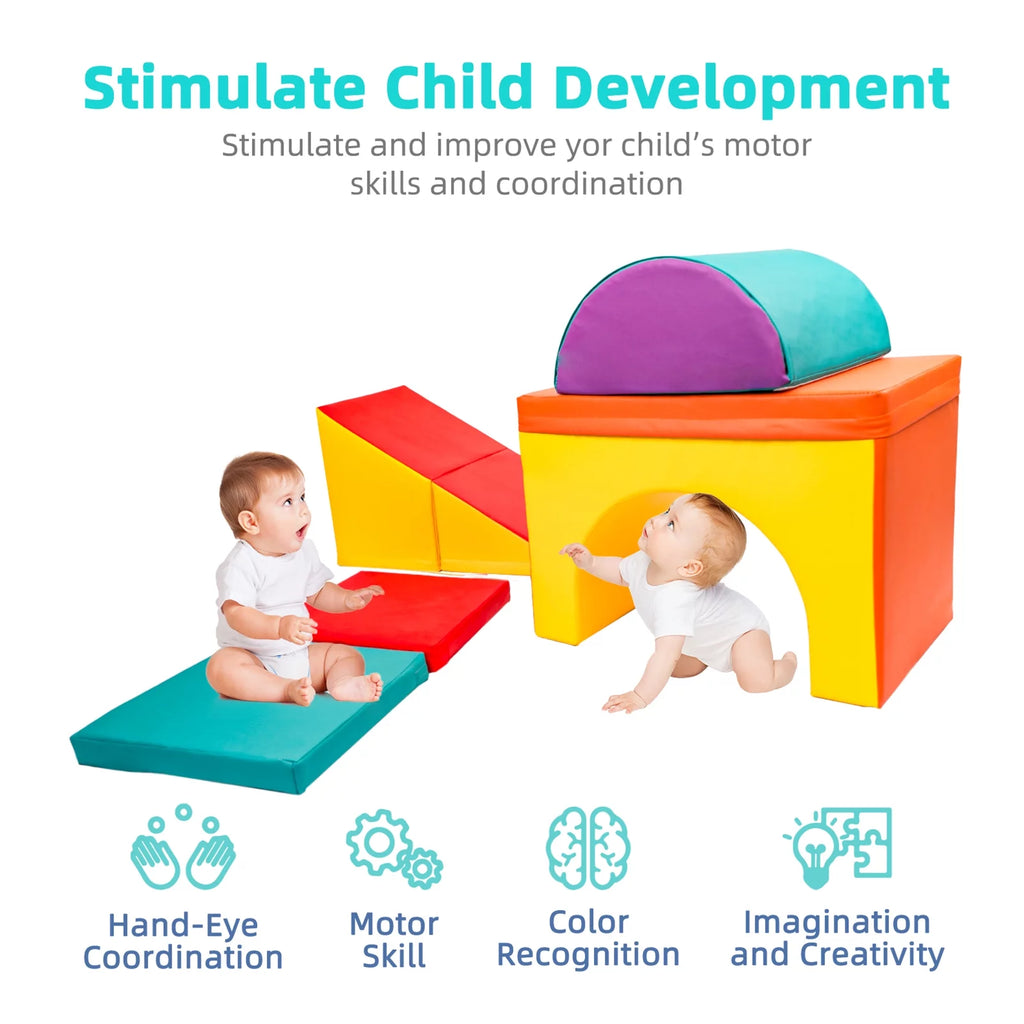 Kids Climbing Toys for Toddlers 1-3, Soft Foam Blocks Indoor Playset V685