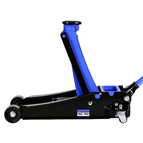 Heavy Duty Hydraulic Floor Jack, Low Profile Steel Racing Jack, 2 Ton Capacity, Blue H1350