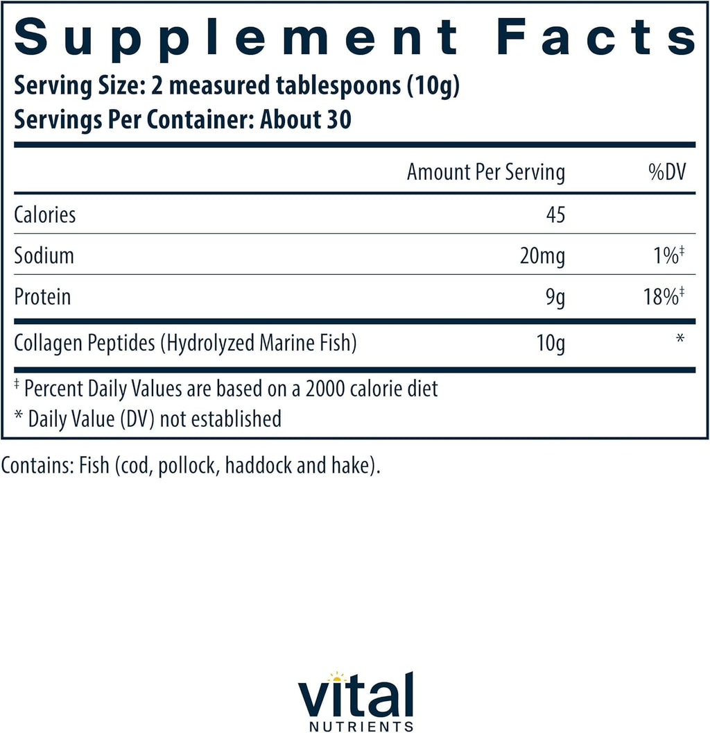 Marine Collagen Powder Unflavored, Type I & III, for Hair Skin Nails and Joints, 60 Capsules U552683