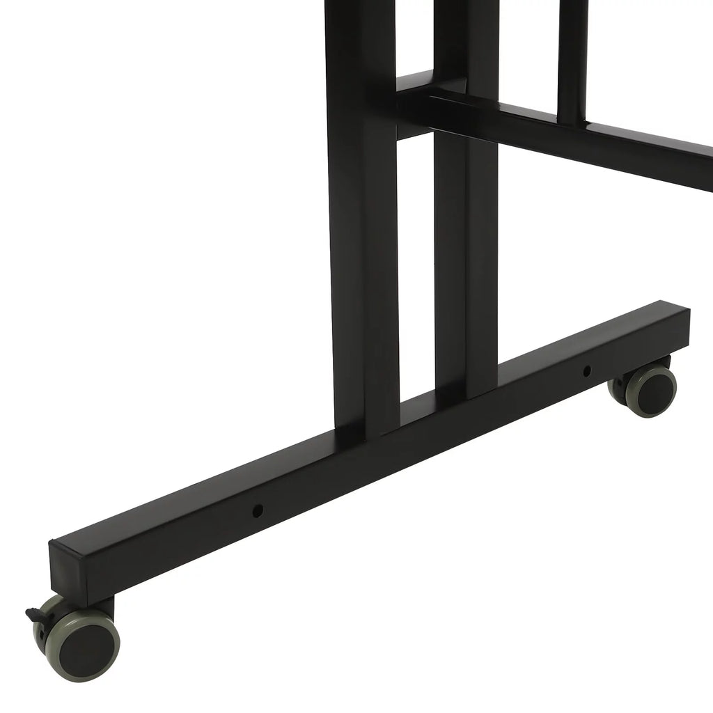 24" Mobile Stand Up Desk Adjustable Height with Wheels for Home Office A350689