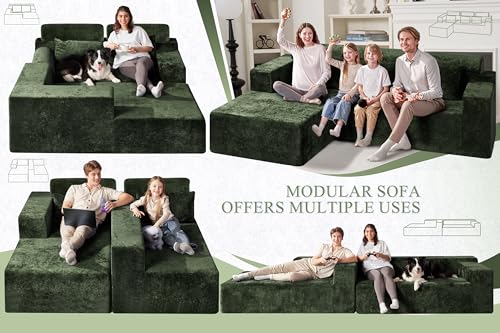 L-Shape Modular Sectional Sofa with Deep Seat, No Assembly Required C597556