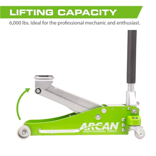 3-Ton Quick Rise Aluminum Floor Jack with Dual Pump Pistons P546655