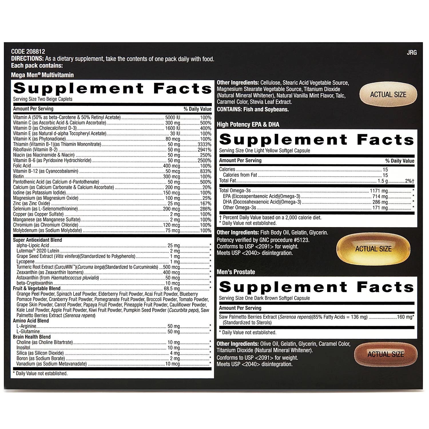 Mega Men Performance & Vitality Vitapak K635418