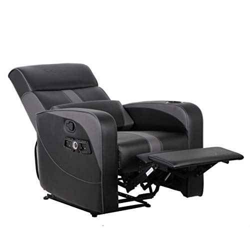 Recliner Gaming Chair with Bluetooth Audio, Headrest Speakers, Footrest and Cupholder M149