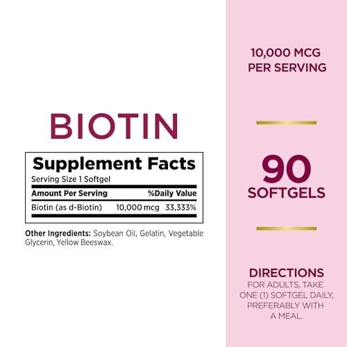 Biotin 10,000 mcg Rapid Release Softgels C960