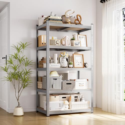 5-Tier Adjustable Metal Shelving Unit for Garage, Pantry, and Warehouse M7734