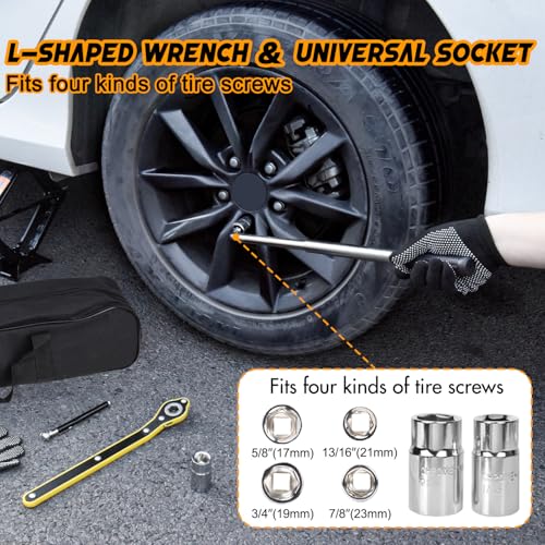 Car Jack Kit 2 Ton with Lug Wrench Tire Changing Tool for Car SUV E194