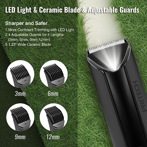 Body Hair Trimmer for Men, Wet/Dry Pubic Trimmer with Ceramic Blade P92963