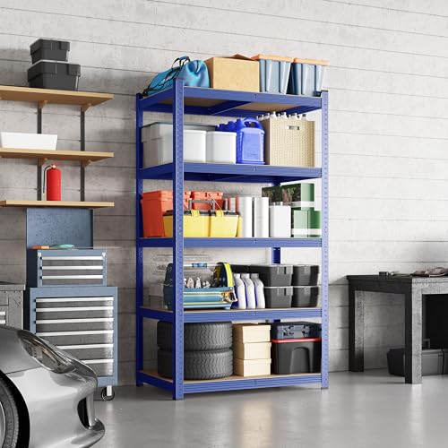 5-Tier Adjustable Metal Shelving Unit for Garage, Pantry, and Warehouse M7734