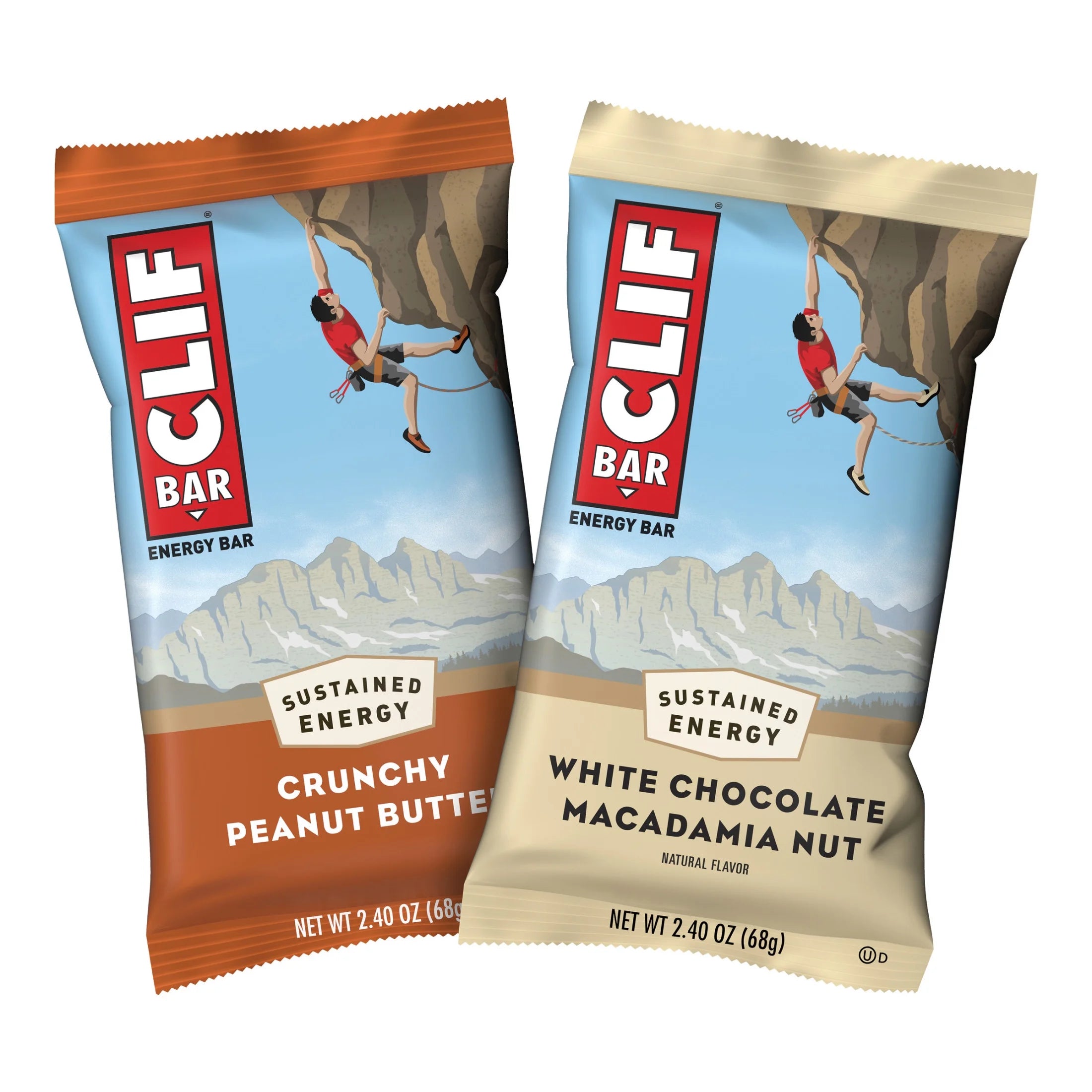 Crunchy Peanut Butter and White Chocolate Macadamia Nut Energy Bars Variety Pack D31392