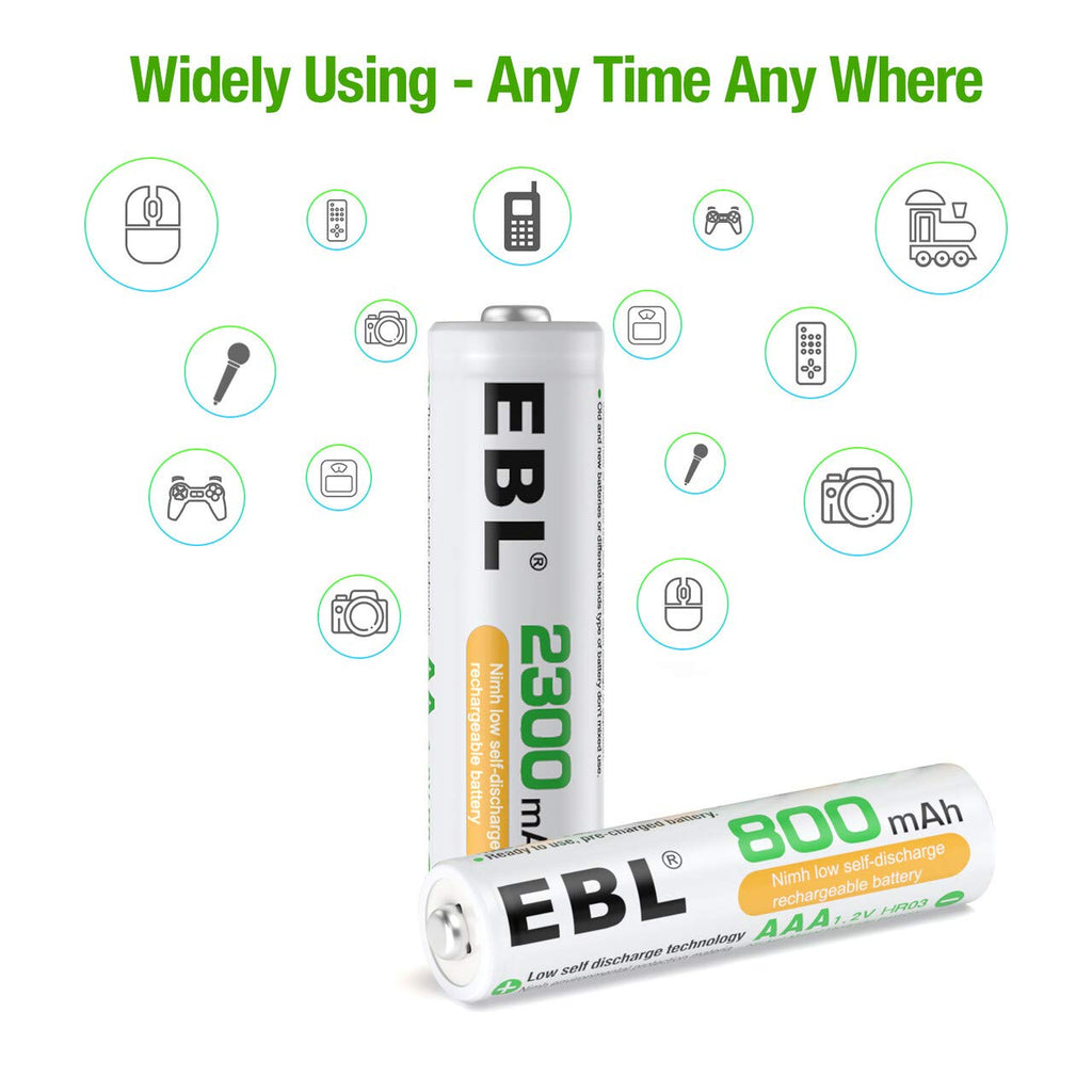 16-Pack AA AAA Rechargeable Batteries Combo A956