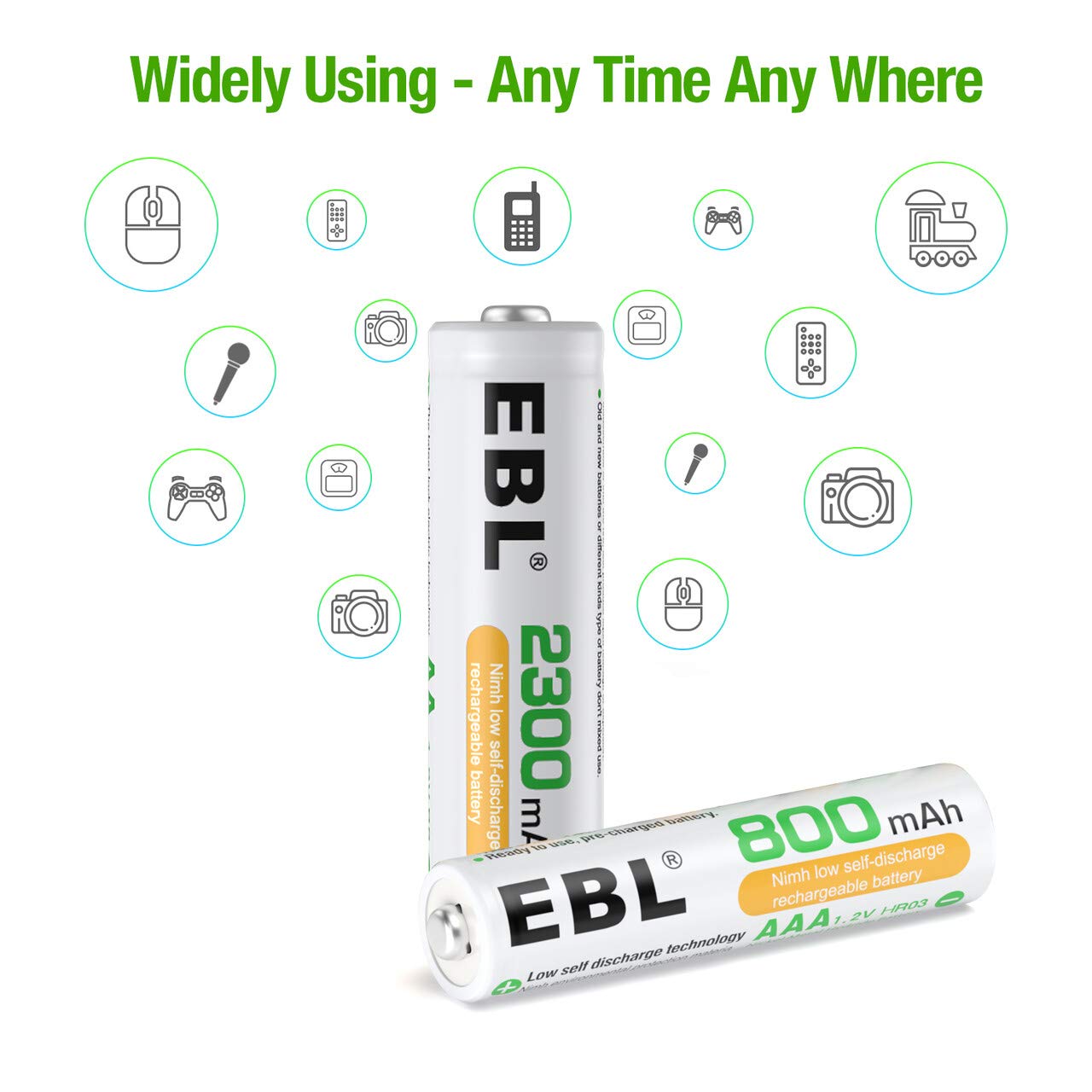 16-Pack AA AAA Rechargeable Batteries Combo A956
