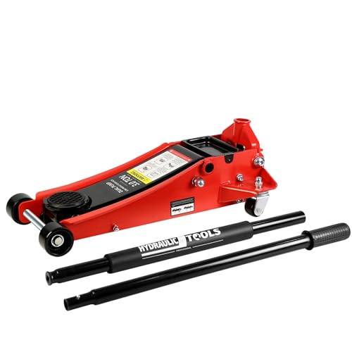 Heavy Duty Hydraulic Floor Jack, Low Profile Steel Racing Jack, 2 Ton Capacity, Blue H1350