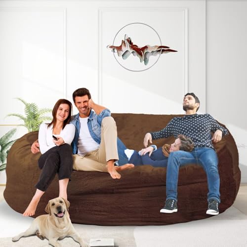 Bean Bag Chair for Adults 3FT, Soft Removable Cover, Light Gray X3039